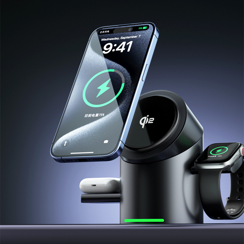 NovaCharge™ 3-in-1 Magnetic Charging Station