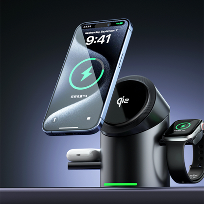 NovaCharge™ 3-in-1 Magnetic Charging Station