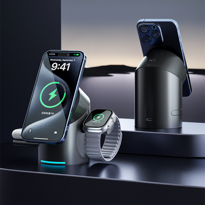 NovaCharge™ 3-in-1 Magnetic Charging Station