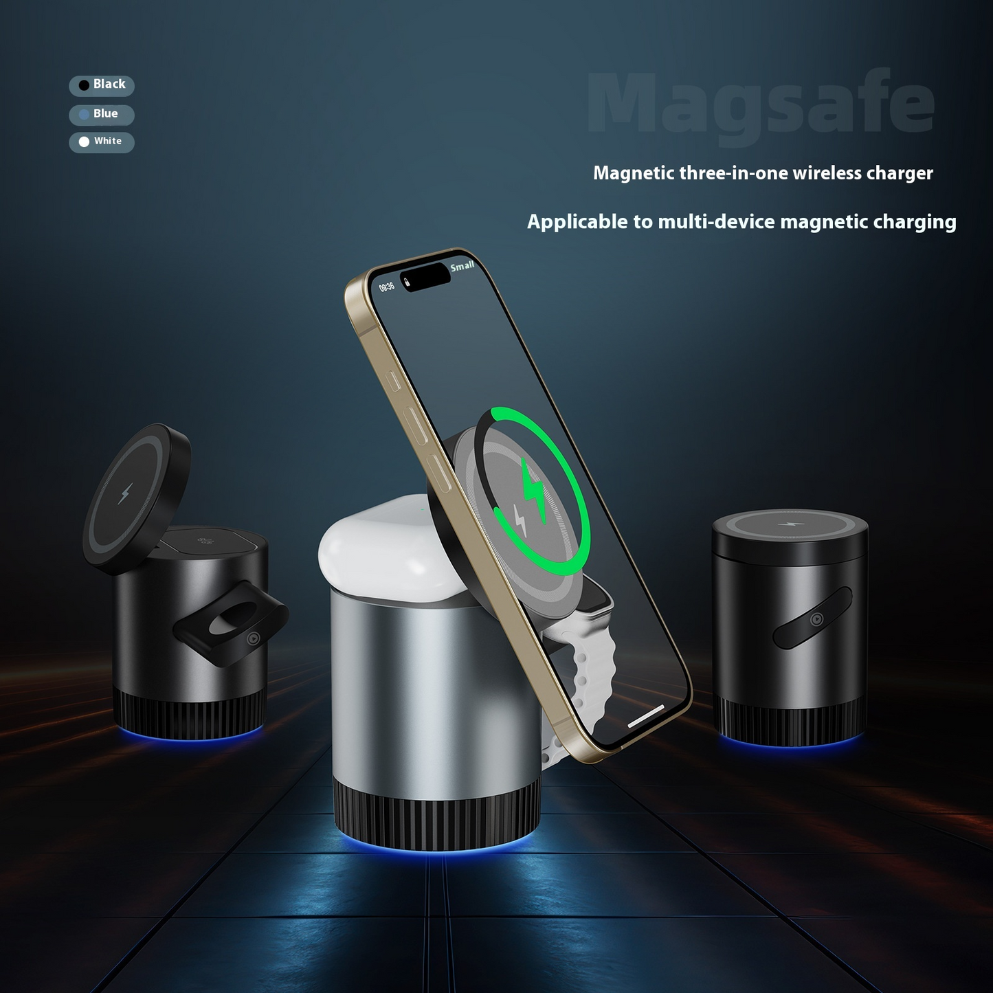NovaCharge™ 3-in-1 Magnetic Charging Station