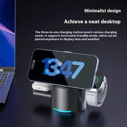 NovaCharge™ 3-in-1 Magnetic Charging Station