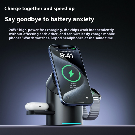 NovaCharge™ 3-in-1 Magnetic Charging Station